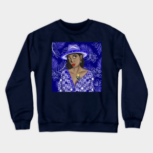 talavera muse in panama pattern style artsy ecopop Crewneck Sweatshirt